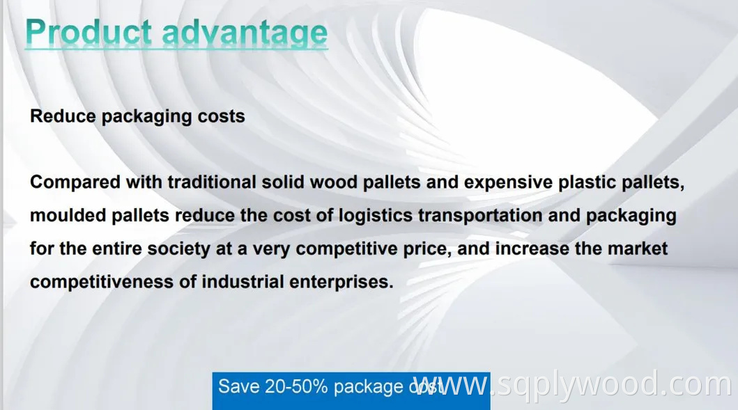 Nestable and 80% Space Saving Compressed Wood Chip Pallets